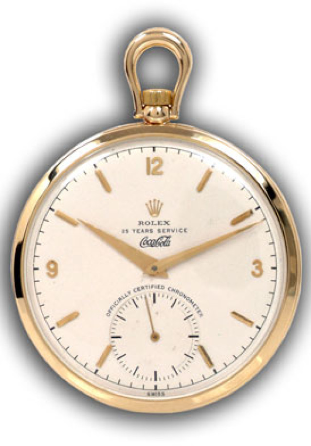 Rolex 4503 Yellow Gold on Strap White with Gold Index & Arabic